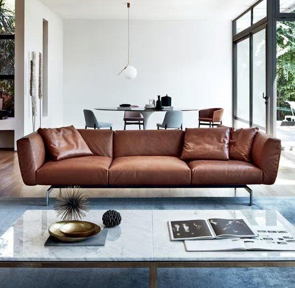 Knoll - Piero Lissoni - Sofa - A - Kalfsleder van eerste, Antiquités & Art, Art | Objets design