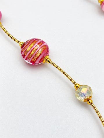 24 carats - verre de Murano, Or jaune - Collier - verre de