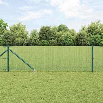 vidaXL gelast draadhek met grondpennen 50 x 0,8 m, Verzenden