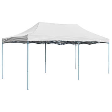 vidaXL Partytent inklapbaar 3x6 m staal wit, Verzenden, Nieuw