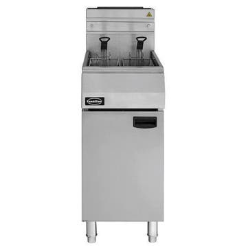 Friteuse | Propaangas | 21L | 0°C/195°C | 27kW | Aftapkraan, Verzenden