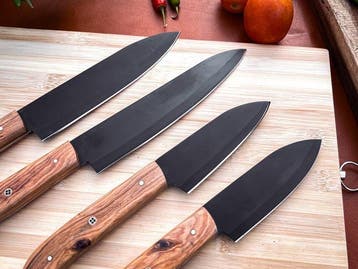 Keukenmes - Kitchen knife set - 740 - Staal, Hout,