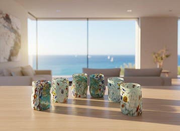 Drinkservies voor 6 (6) - Glas - Set Murano glazen, Antiek en Kunst