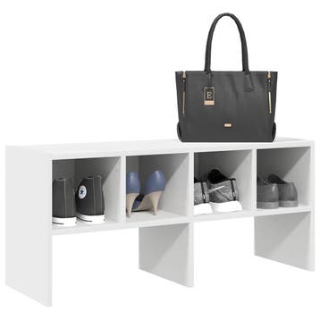 vidaXL Schoenenrek stapelbaar 89,5x30x40 cm wit, Verzenden, Nieuw