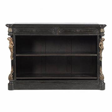 Large Napoleon III - Boekenkast - Hout, Brons, Antiquités & Art
