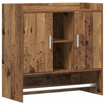 vidaXL Wandplank Muurmontage Oud hout 80 x 36 x 80 cm, Verzenden, Nieuw