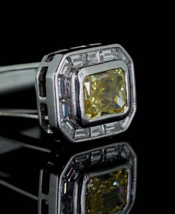 Boutons de manchette - 14 carats Or blanc - 3.37ct. tw., Handtassen en Accessoires, Antieke sieraden