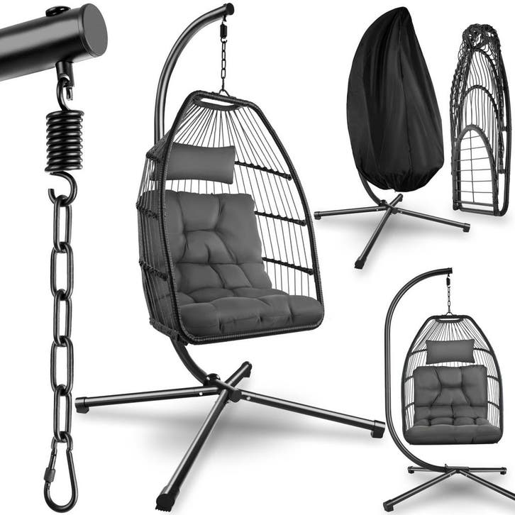 Hangstoel Ariane met standaard en kussens 160kg, Tuin en Terras, Overige Tuin en Terras, Verzenden