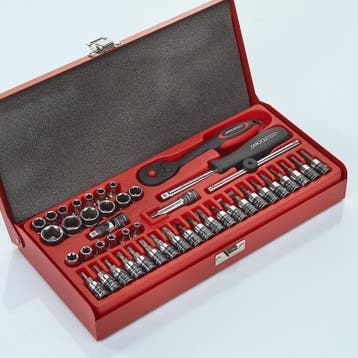 Smoos Dopsleutelset 1/4 opname 45-delig Engels - Smoos, Doe-het-zelf en Bouw, Ophalen of Verzenden, Nieuw