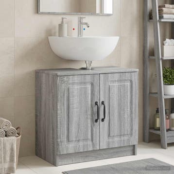 vidaXL Wastafel kabinet voor de badkamer UTRECHT Grijs, Verzenden, Nieuw