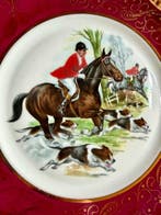 Limoges - Taartschaal -  Fox Scene  - Porselein, Verguld -