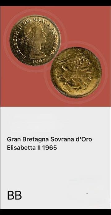 Verenigd Koninkrijk. Sovereign 1966 Replica 0,5g (Zonder, Timbres & Monnaies