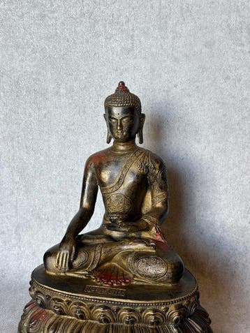 Shakyamuni Boeddha 30 cm - Bronze - Chine