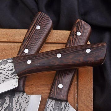 Keukenmes - Chefs knife - wengehout en handgemaakt