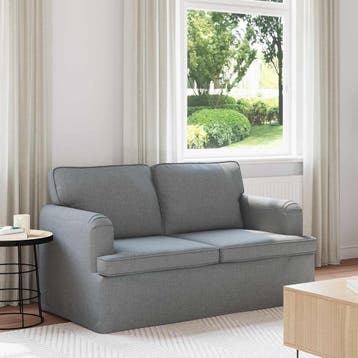 vidaXL bank / zetel Lichtgrijs 144 x 80 x 85 cm Stof, Verzenden