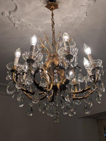 Lustre - Cristal - Finition dorée