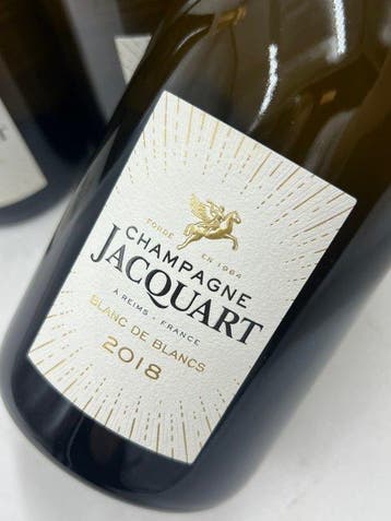2018 Jacquart - Champagne Blanc de Blancs - 3 Bouteilles, Verzamelen, Nieuw