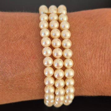 Zonder minimumprijs - Armband - 18 karaat Geel goud Parel -, Nieuw