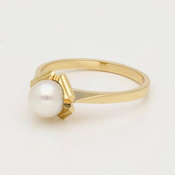 Bague - 18 carats Or jaune Perle, Bijoux, Sacs & Beauté