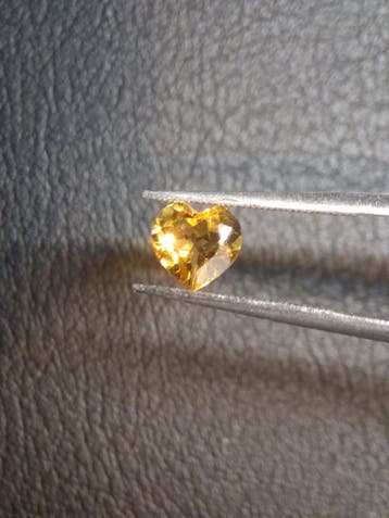 Natural Citrine Gemstone – Faceted Heart Cut 6x6 mm Yellow |, Verzenden