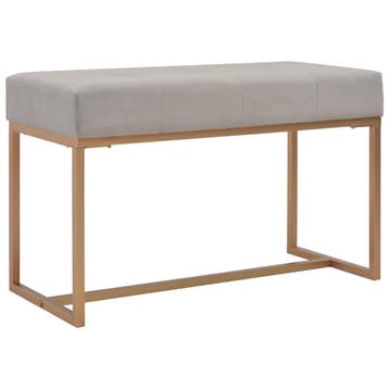 vidaXL Bankje 80 cm fluweel grijs, Verzenden