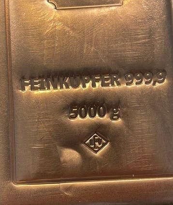 5 kilograms - Koper .999 - Met certificaat (Zonder
