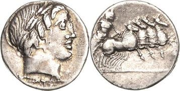 Denar Roemische Republik Gorgonius, Ogulnius u Vergilius..., Verzenden