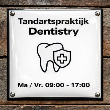 Bedrijsfbord tandartspraktijk, Verzenden