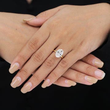 Zonder minimumprijs - Ring - 14 karaat Geel goud - 4.01ct., Nieuw