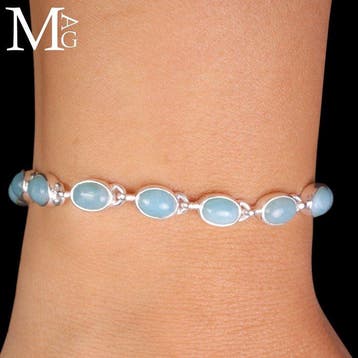 Tennisarmbanden met natuurlijke edelstenen - Sterling, Verzamelen, Mineralen en Fossielen