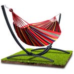 Hangmat met Standaard | Zwart | A-kwaliteit | Beste Prijs, Tuin en Terras, Meerpersoons, Nieuw, Ophalen of Verzenden, Met standaard