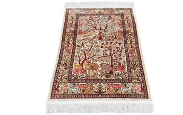 Silk Hereke Signed Carpet with Pictorial Design - Pure Luxe, Nieuw
