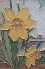 Tegel - Flora 1935 - De Porceleyne Fles, Delft - 1930-1940 -, Antiek en Kunst