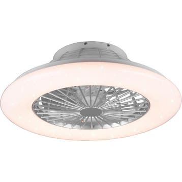 Trion Romina LED-plafondlamp met ventilator mat titaan RGBW, Verzenden, Nieuw