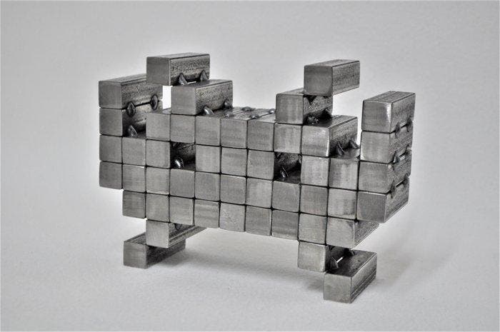 Hurjui (1977) - Full Metal Space Invader, Antiquités & Art, Art | Peinture | Moderne