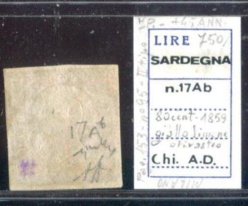 Italiaanse oude staten - Sardinië 1859 - Sardegna 80, Gestempeld