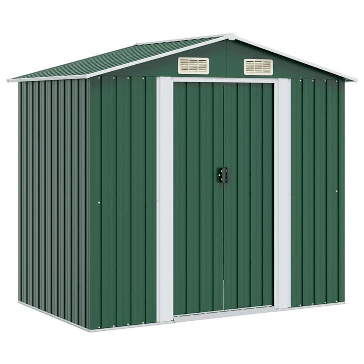 vidaXL Tuinberging 204x132x186 cm metaal groen, Tuin en Terras, Tuinhuizen, Nieuw, Verzenden
