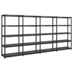 vidaXL Opbergrek 5-laags 340x40x185 cm kunststof zwart, Verzenden, Nieuw