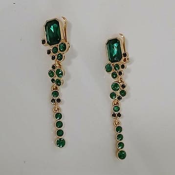 Oscar De La Renta - Plaqué or - Boucles doreilles - Dark, Nieuw