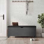 vidaXL Opbergdoos met kussen grijs 105x40x45 cm, Verzenden, Nieuw