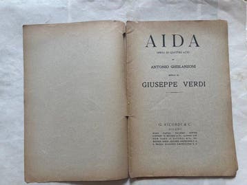 Giuseppe Verdi - Aida Rare First Edition - 1872, Antiek en Kunst