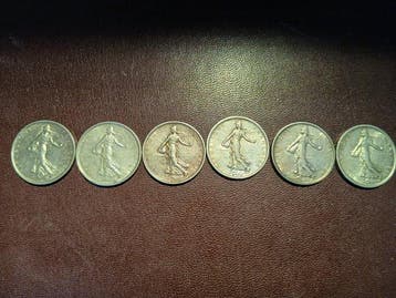 Frankrijk. Lot de 17 monnaies en argent, 1930/1991