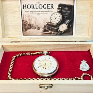 Invar Red12. - pocket watch No Reserve Price - 1900-1949