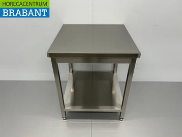 HCB RVS Werktafel Tafel Basic-line 70 x 70 x 85 cm Horeca, Ophalen of Verzenden