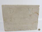 Oud-Romeins Marmer Grafsteen met inschrift - 32 cm