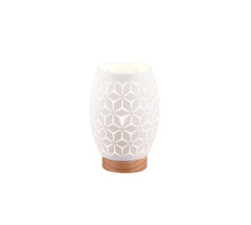 Trio BIDAR tafellamp | E27 Fitting | wit mat | Ø 15 cm | IP2, Verzenden, Nieuw