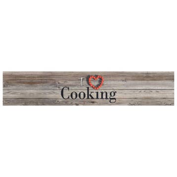 vidaXL Keukenmat wasbaar cooking-print 60x300 cm fluweel, Verzenden, Nieuw