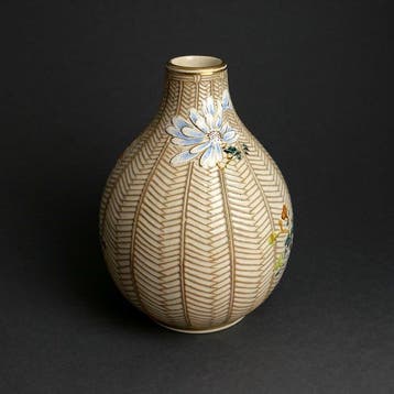 Vase SATSUMA-WARE antique Taizan Yohei IX. Époque Meiji,, Antiek en Kunst