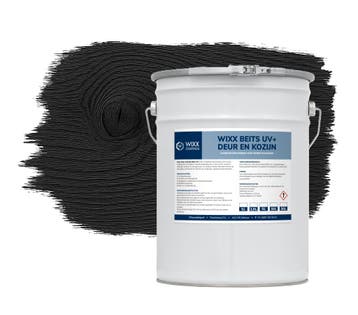 Wixx Deur en Kozijn Beits UV+ Zwart 10L, Verzenden, Nieuw, Zwart