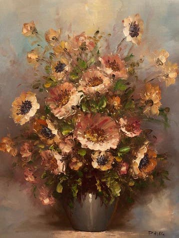 European School (c. 1970) - Autumn Flowers